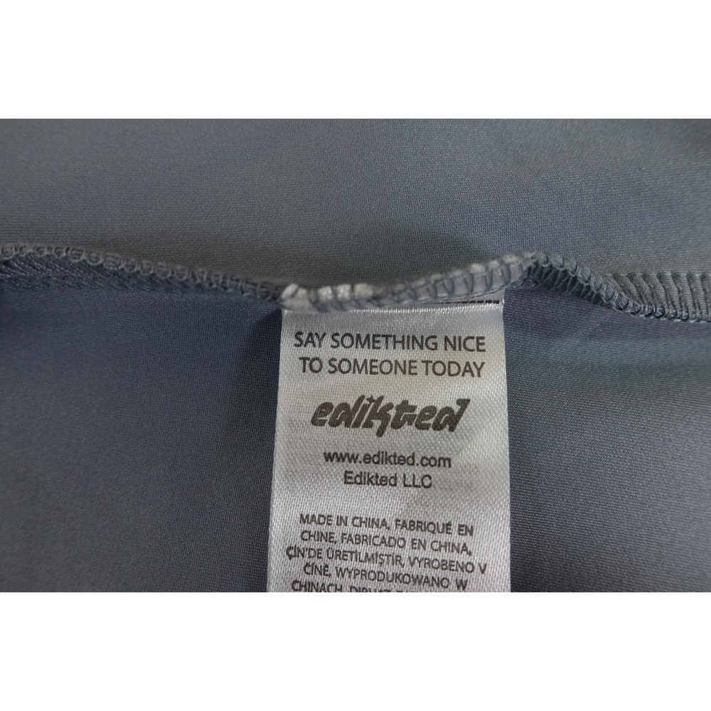 Edikted Womens Size Medium Fitted Blue White Contrast Cropped Tank Top NWT - Picture 5 of 12